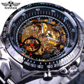 WINNER 432 Cheap price men mechanical wristwatch tourbillon design quality steel auto mechanical watch